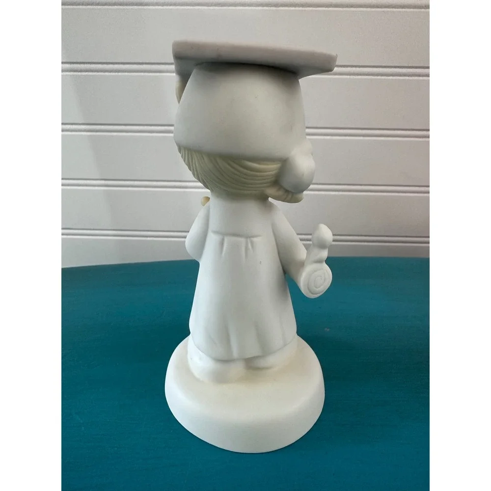 Vintage Precious Moments Graduation Girl Figurine Cap Diploma Flower Collectible
